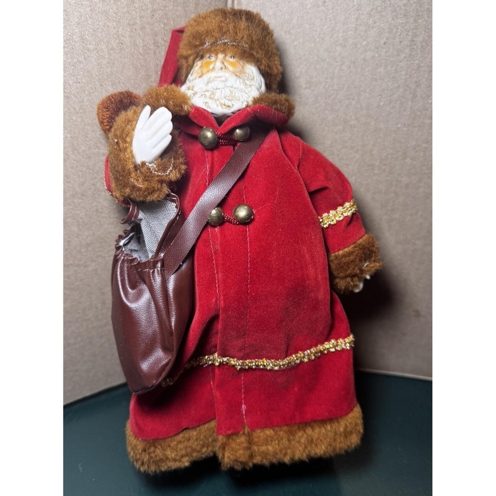 1984 Enesco Santa Claus Kris Kringle Porcelain Doll Christmas Holiday Decoration